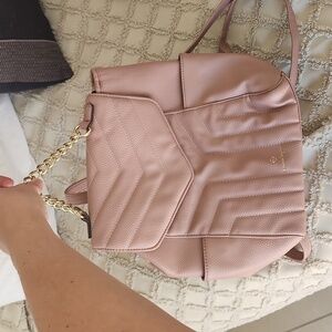 Nanette Lapore Pink Gold Detail Backpack